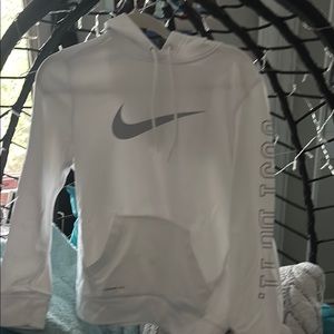 Nike White Long Sleeve Hoodie